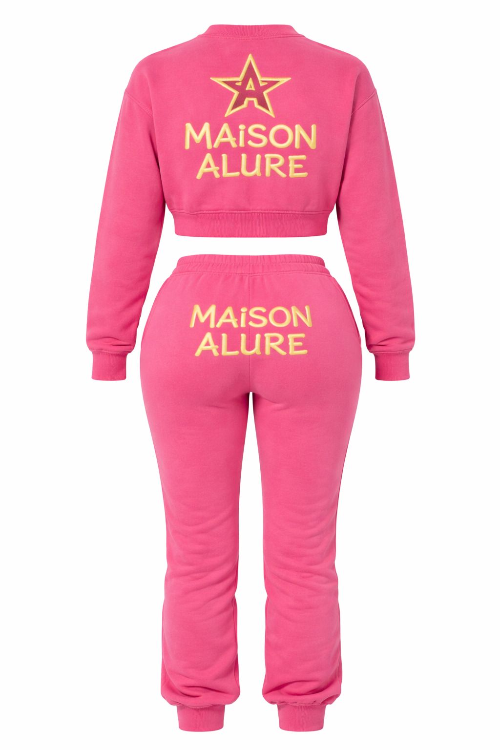 Maison Alure Pink Signature Cropped Set