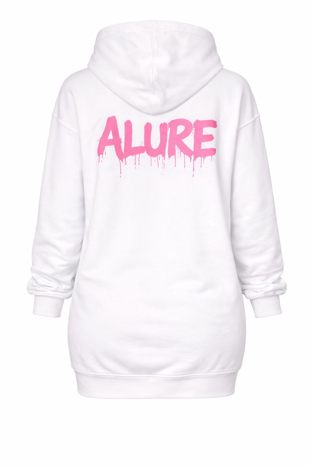 Maison Alure “MAISON” Hoodie Dress – White/Pink