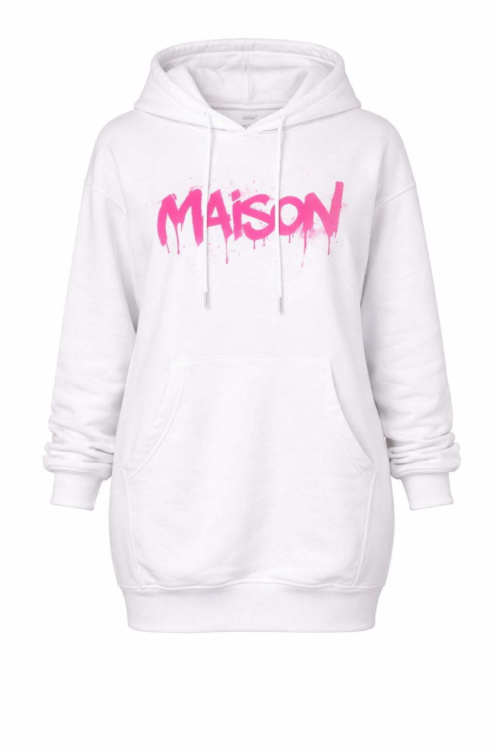 Maison Alure “MAISON” Hoodie Dress – White/Pink