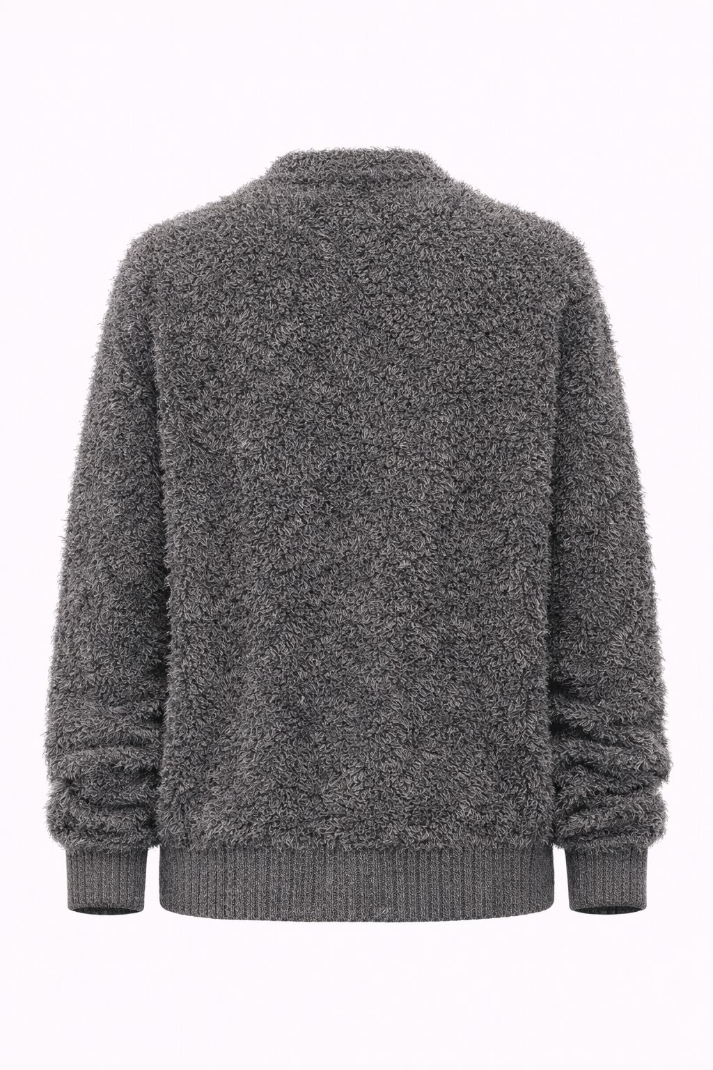 Maison Alure Signature Textured Knit Sweater – Grey