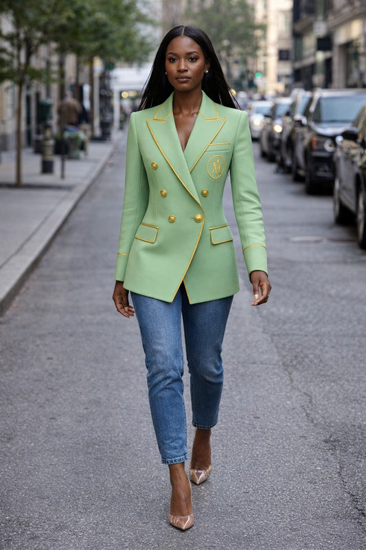 Maison Alure Signature Tailored Blazer – Sage Green