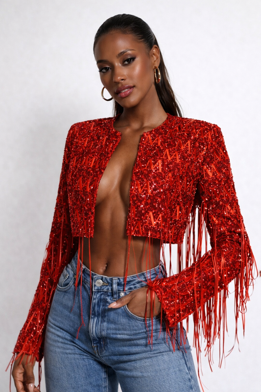 Maison Alure “Red Legacy” Sequin Jacket