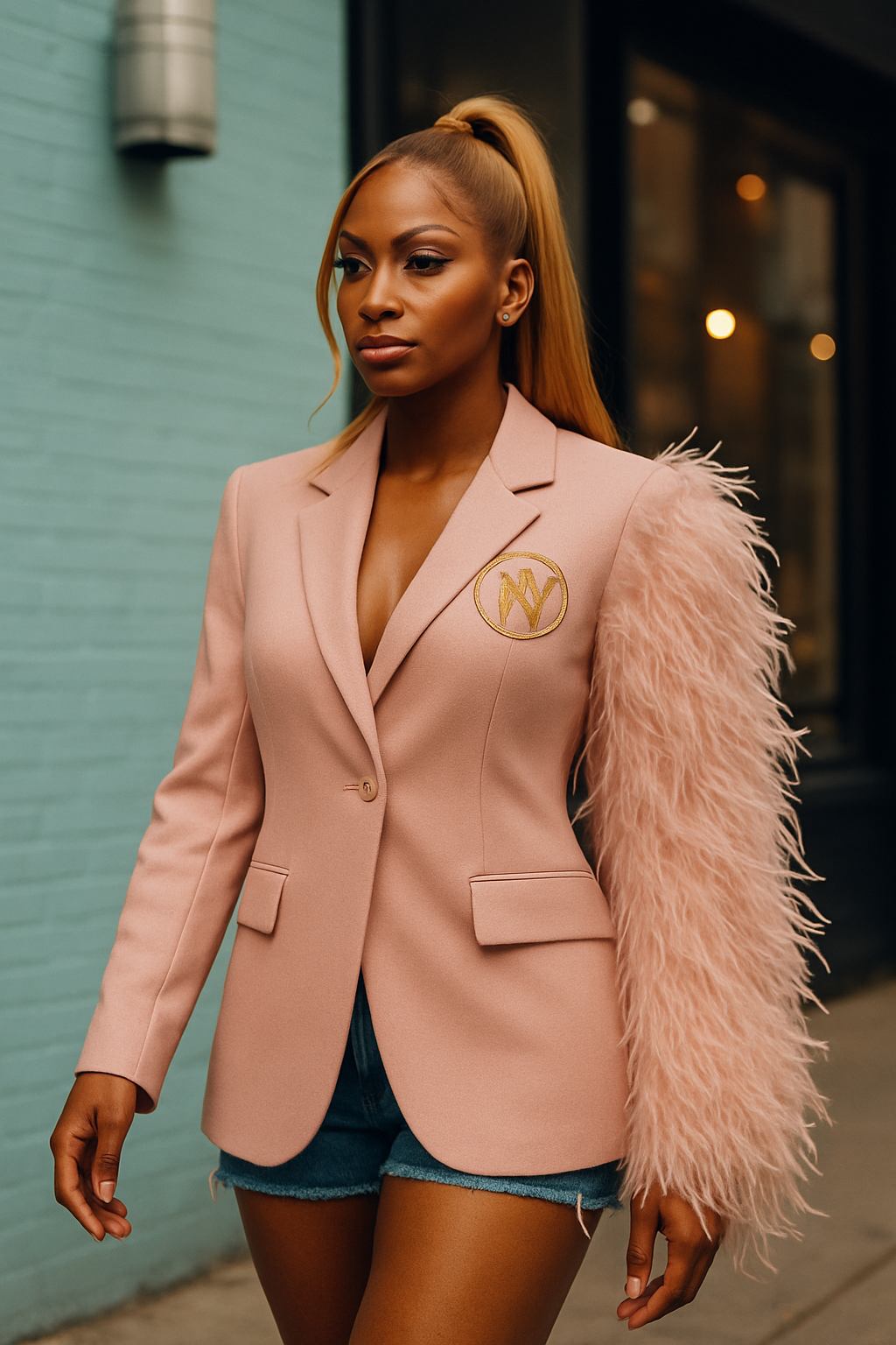 Maison Alure Signature Feather Blazer