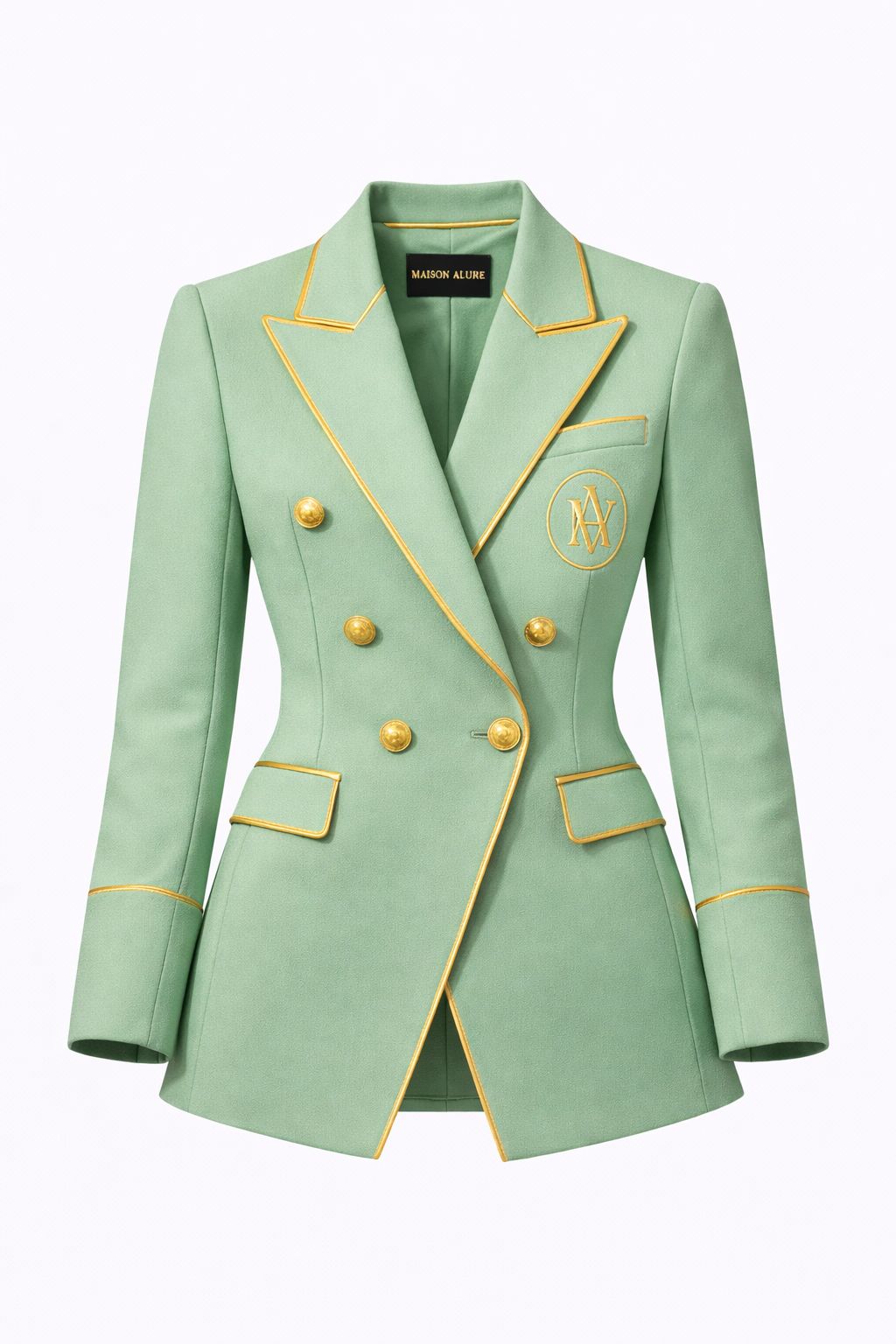 Maison Alure Signature Tailored Blazer – Sage Green